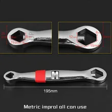 MultiFunction Mechanical Hardware Steel Hand Tools Double Offset Ring Ratcheting Adjustable Spanner Wrench