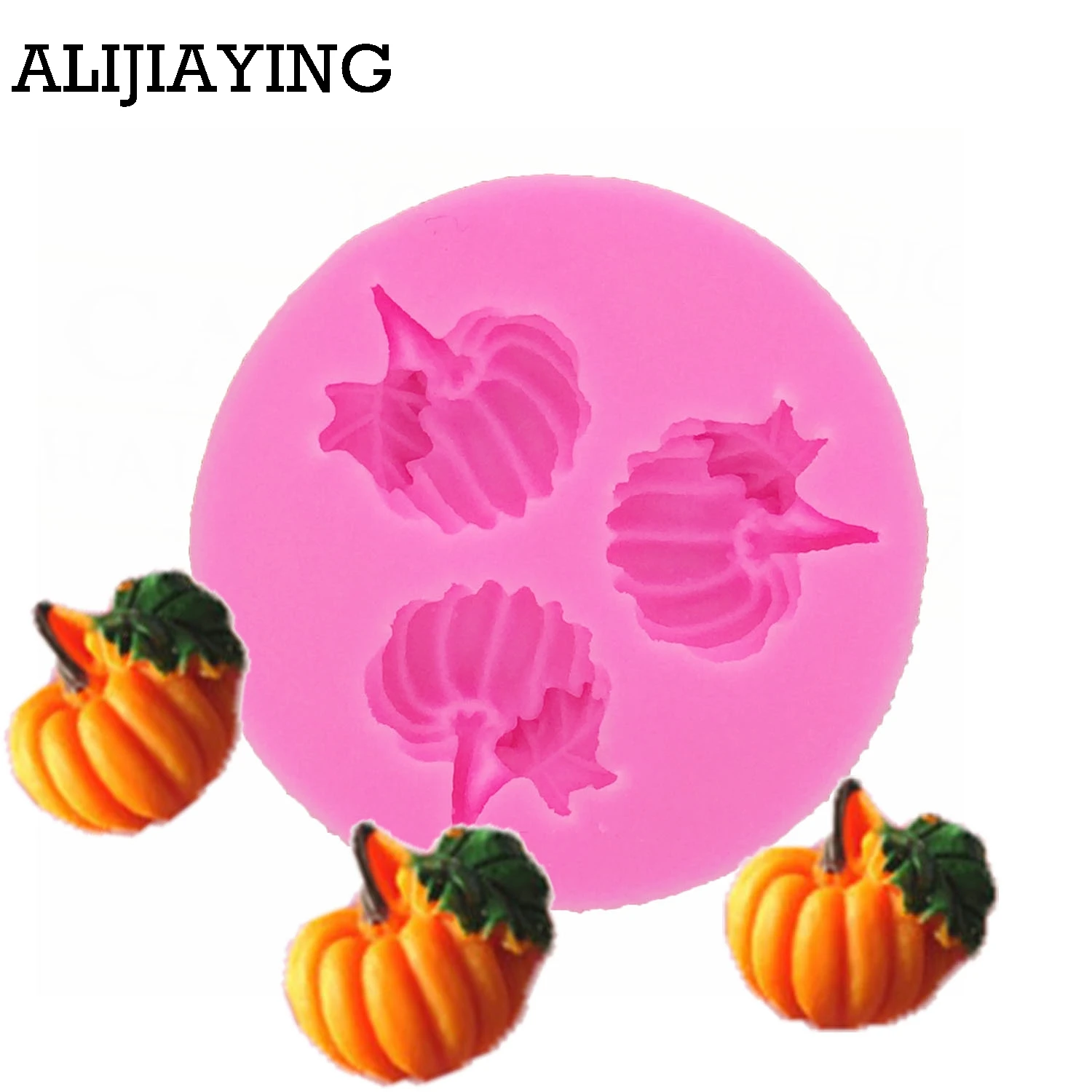 

M0074 3D DIY Pumpkin Fondant Cake Chocolate Sugar Craft Mold Silicone Mould Decorating tools