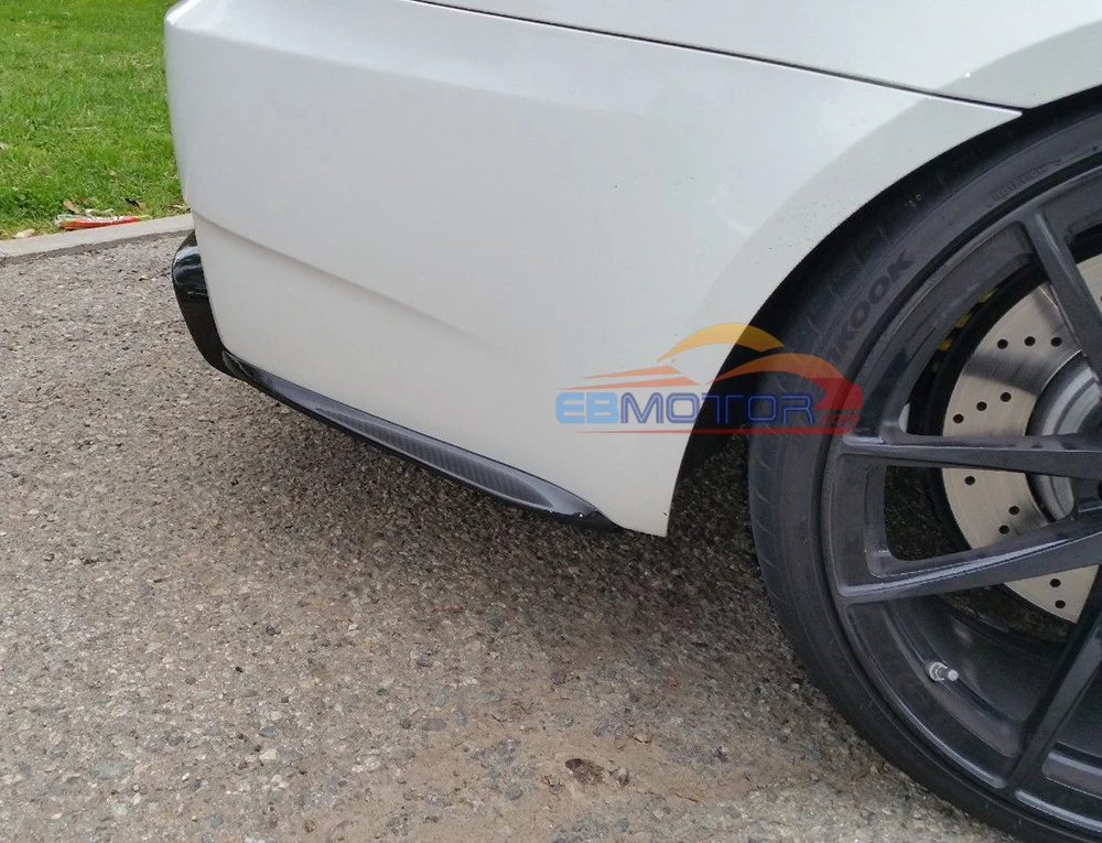 ebmotor-com Real Carbon fiber Rear Bumper Side Splitter Spoiler EXTENSIONS 1pair for BMW E92 E93 2D M3 Model 08-13 8