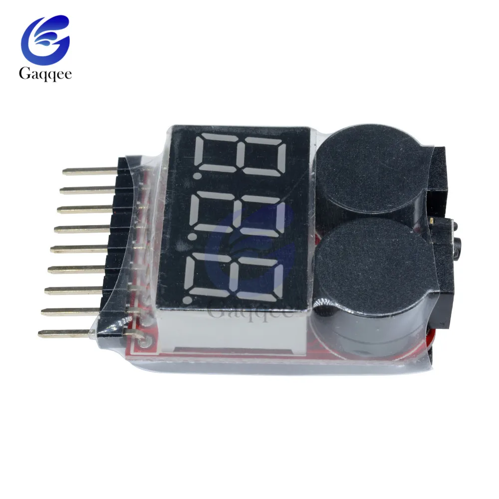 Цифровой 2 в 1 низкий зуммер сигнализация 1S 8S Lipo/li ion/Fe RC батарея для лодки