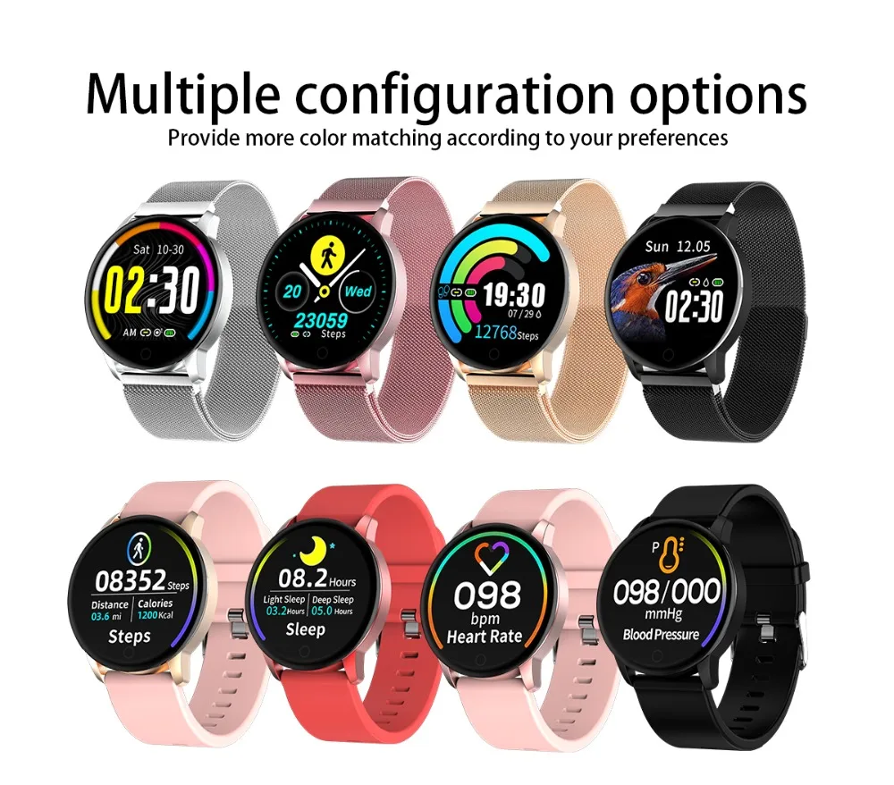 Vorke VK15 Women Smart Watch Fashion Fitness Tracker Heart Rate Monitor Blood Pressure Measure Sport Functional Smart Watch