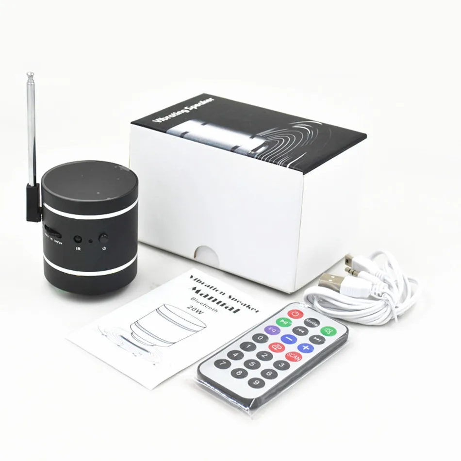 Alto-falante de vibração bluetooth adin controle remoto