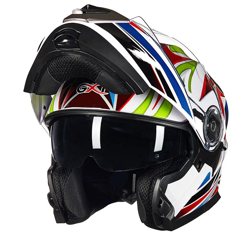 Мотоциклетный шлем флип-ап GXT 160 двойная линза анфас шлем Casco Racing Capacete Moto