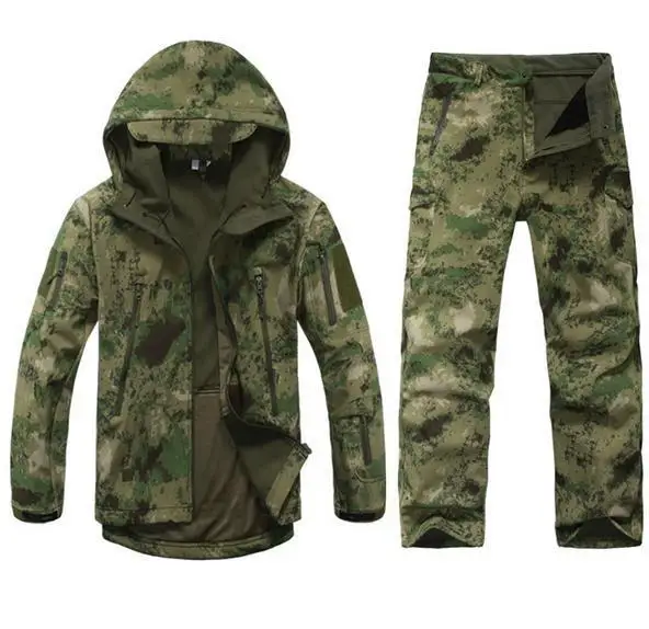 windproof camo fleece jacket