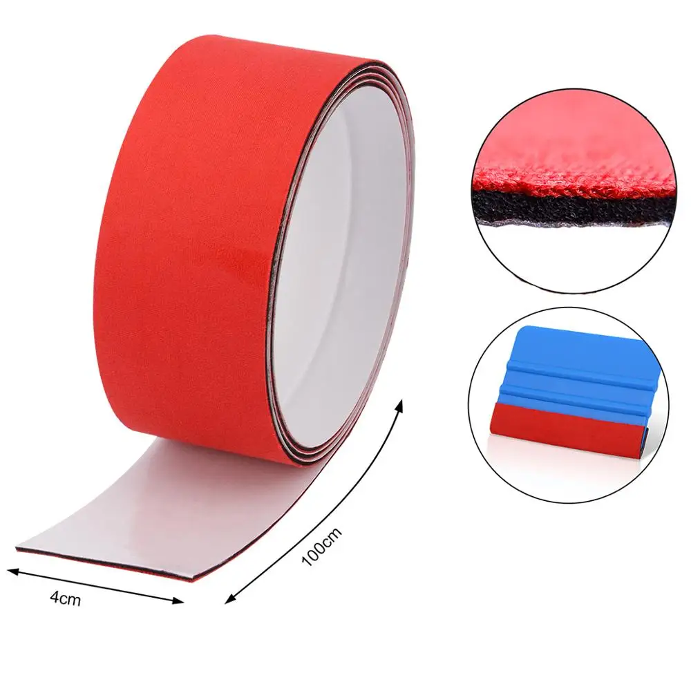 100cm 3 Layers Waterproof Fabric Cloth Protector for Window Tint Scraper Carbon Fiber Vinyl Film Car Wrap Squeegee Felt Car Wrapping Tools
