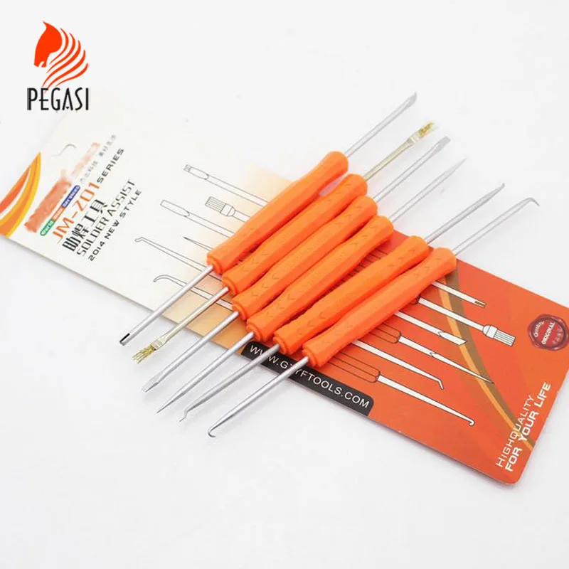 

PEGASI 6pcs/set High Quality Electric Soldering Iron Auxiliary Tool Set Welding Solder Soldering Assist Tools Kit