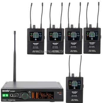

OKMIC 003UT 1 Transmitter 5pcs 6202R Receivers Wireless In Ear Monitor System Stereo True Diversity For on stage monitor