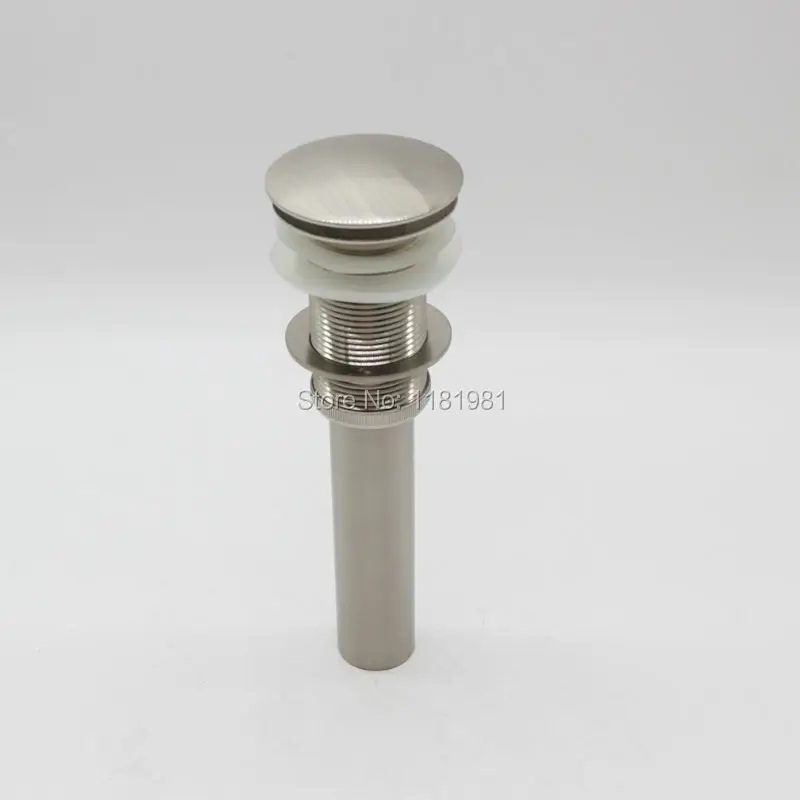 Brushed Bathroom Bath Sink Lavatory Lav Vessel Faucet Pop Up Drain Without Overflow 8416Sin