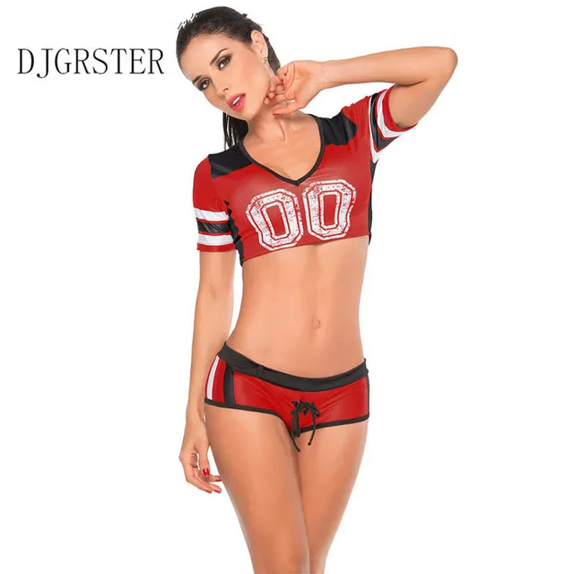 Djgrster Fashion School Girls Sexy Cheerleaders Costumes Sex Women Costume 2pcs Female Cheerleading Topshorts Djgrster Fashion School Girls Sexy Cheerleaders Costumes Sex Women Costume 2pcs Female Cheerleading Topshorts