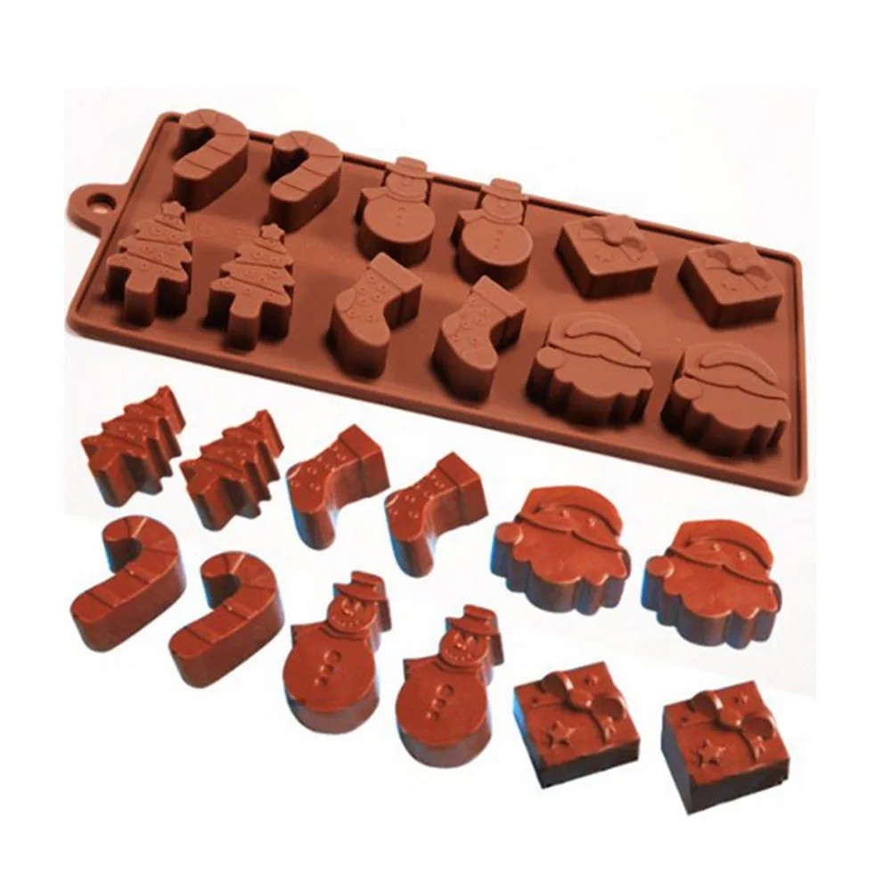 

Christmas Silicone Cake Decorating Ice Mould Candy Cookies Chocolate Baking Mold Moldes De Silicona Para Fondant Cake Mold