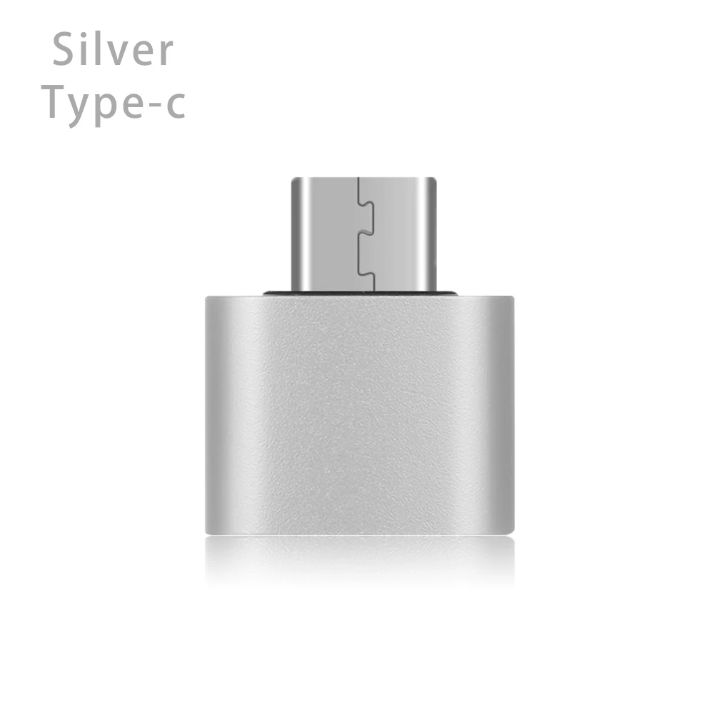 2 шт. мини металлический штекер для женщин USB-C 3,1 type C для USB 3,0 адаптер конвертера OTG для Android type C OTG адаптер домашние адаптеры - Цвет: silver