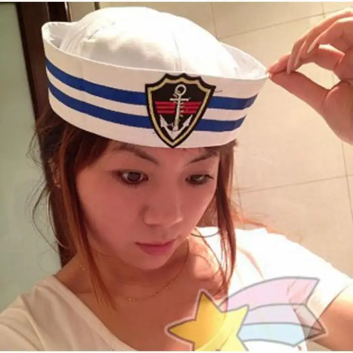 Винтажная белая кепка для взрослых и детей, Кепка для морского флота, Кепка для якоря, лодки, армейская Кепка, детские шапки, карнавальный костюм для вечеринки