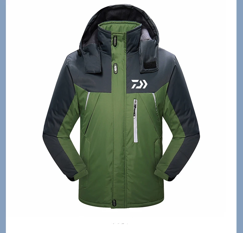 Roupas de Inverno de lã Quente à Prova Água de Pesca Esporte dos Homens Roupas de Pesca Daiwa Pesca Jaquetas Tamanho Grande Grossa Cabolsa 2019 d' 7 Jaq. caminhada