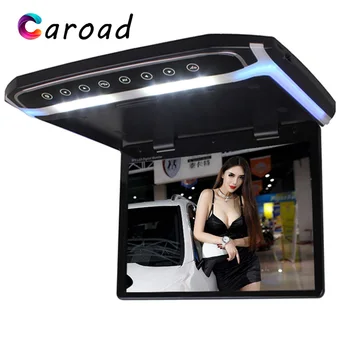 

Caroad 15.6 Inch Car Roof Mount Monitor Flip Down TFT LCD Player Support 1080P USB FM HDMI SD Touch Button Ceiling MP5 Player