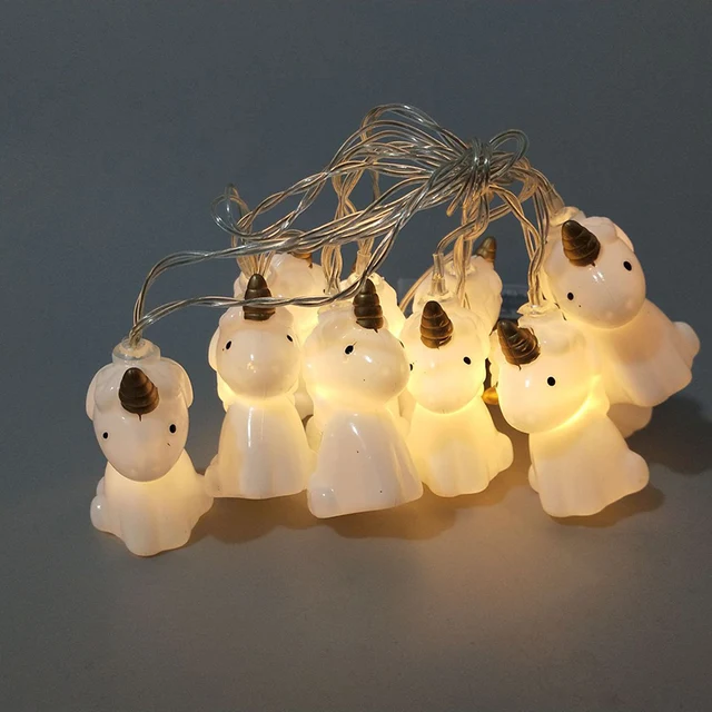 10/20pcs LED Unicorn String Light Unicorn Warm White Fairy Light Wedding Birthday XMAS Holiday Decoration Baby Bedroom Gift