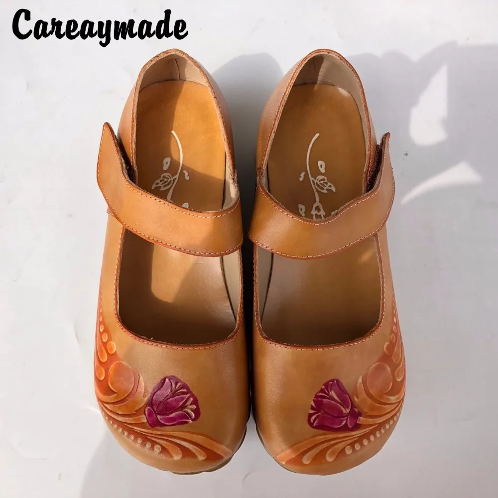 Hot,2016 Folk style Head layer cowhide pure handmade Carved shoes,the retro art mori girl shoes,Women's casual Sandals, 1510-23 Hot,2016 Folk style Head layer cowhide pure handmade Carved shoes,the retro art mori girl shoes,Women's casual Sandals, 1510-23