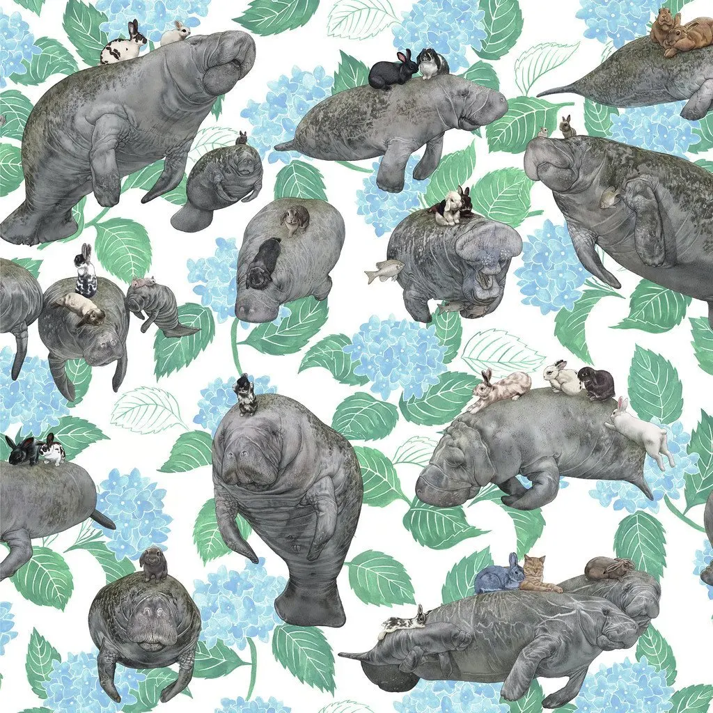 Кролики для верховой езды Manatees ткань душ шторы Boho Chic книги по искусству 75 дюйм(ов) длинные 12 крючки в комплекте