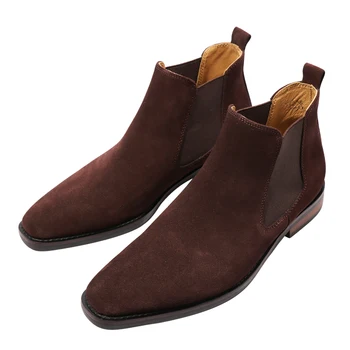

High top Suede Boots Fall Winter High top Leisure Chelsea Booties Ankle Shoes