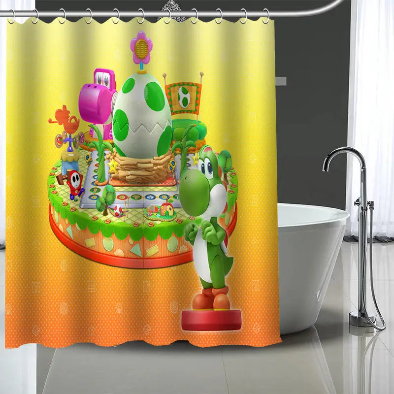 Изготовленный на заказ Супер Марио занавес s полиэстер ванная комната водонепроницаемый Душ занавес с пластиковыми крючками больше размера - Цвет: 1