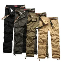 Большие Размеры 30-44 Мужские брюки карго Повседневное Для мужчин S Пант нескольких Карманный грузов брюки Для мужчин длинные штаны p45
