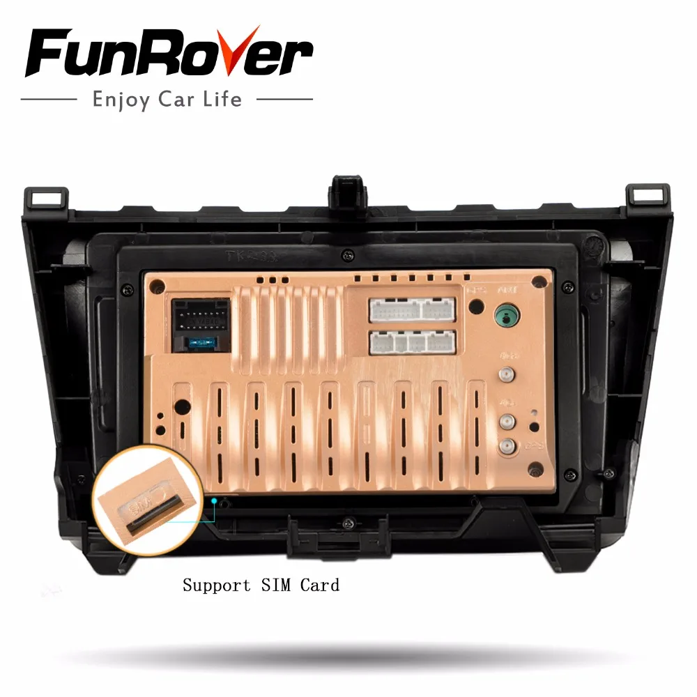 Perfect Funrover 8 core android 9.0 2 din car dvd player For Mazda 6 2008 2009 - 2014 2015 radio gps navigation 64G DSP SIM card slot BT 5