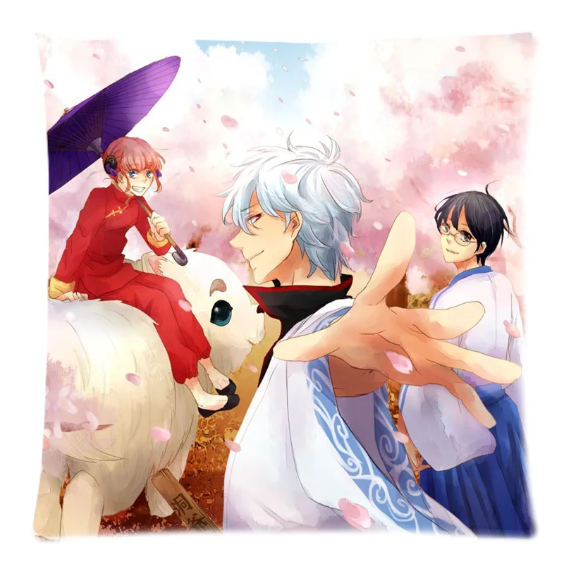 45x45 см GINTAMA накидка на подушку автомобиль диван талию наволочка под заказ Подушка