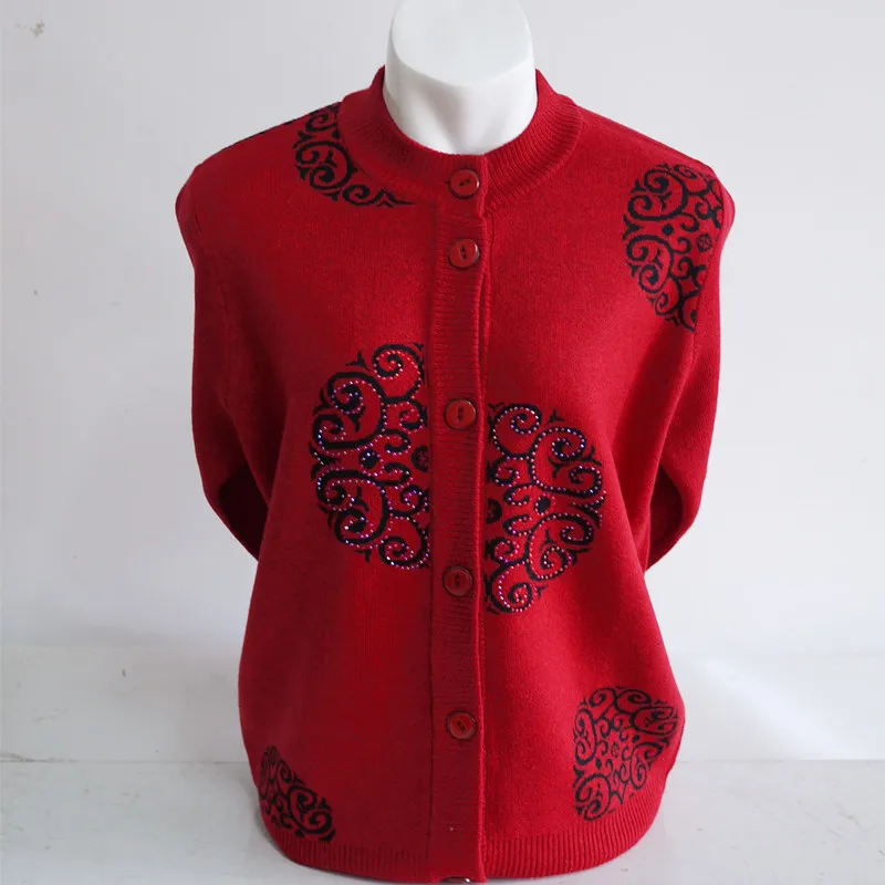 

Oversized Grandma Women Cardigan Jacket Spring Autumn Loose Warm Sweater Coat Single Breasted Knit Cardigan Casual Tops 6XL 7XL