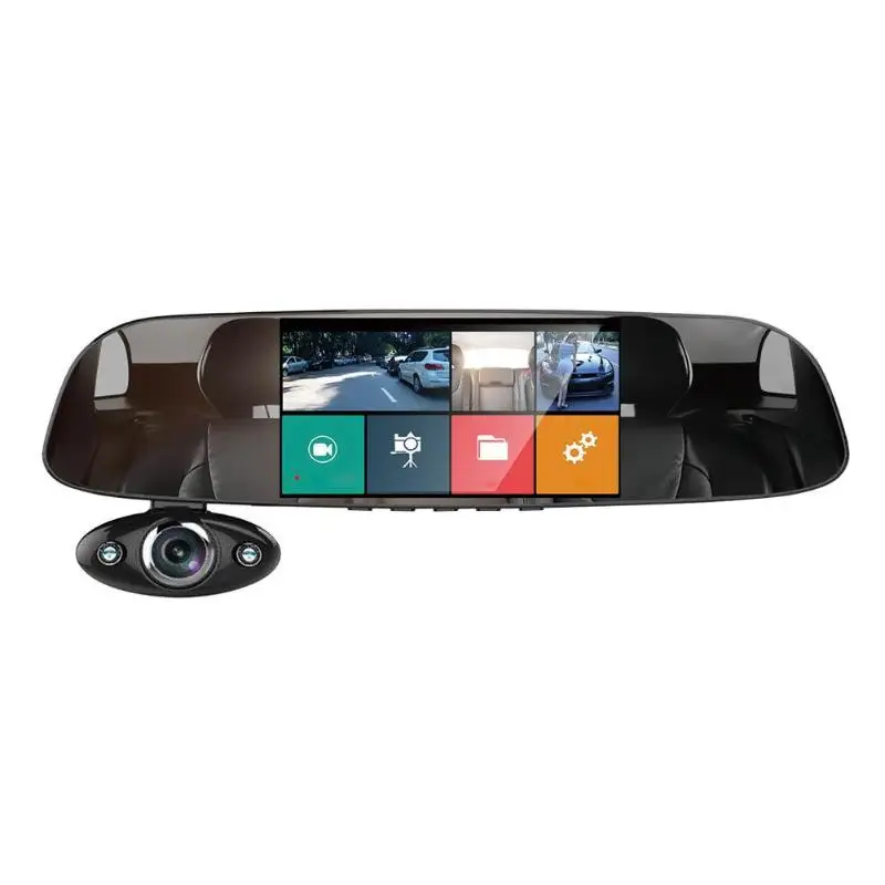 

Anytek 5" 1080P HD Curved Screen Car DVR Tachograph Dual Way 170 Degree Wide Angle Lens Video Recorder Parking Reversing Monitor