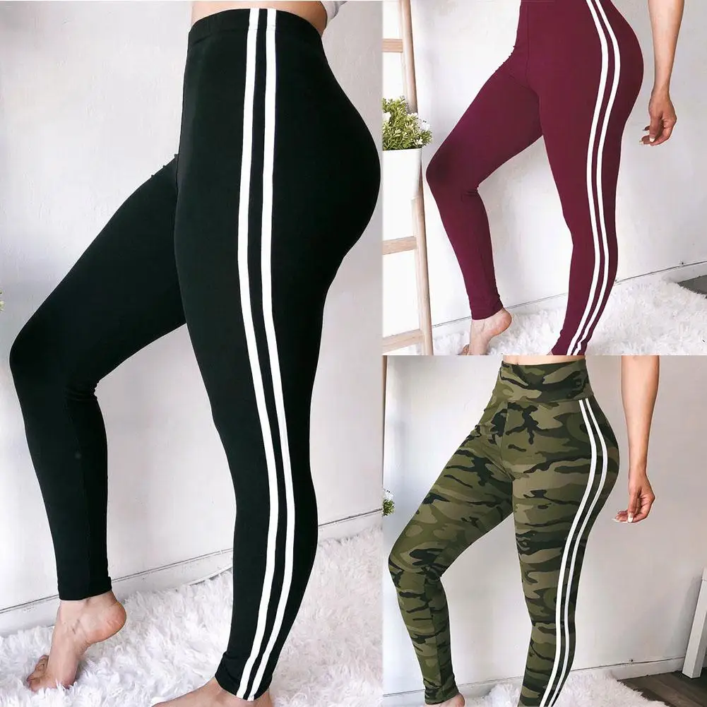 Buy Sexy Camouflage Pure color Ribbon Strap Sports Yoga Pants from Reliable