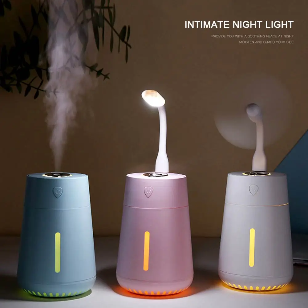 

Cool Mist Mini Humidifier Ultrasonic USB Portable Air Humidifiers Purifier LED Night Light for Cars Office Home Bedroom 200ML