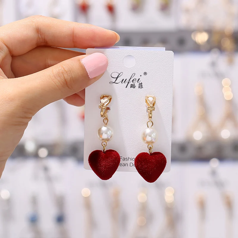 JIOFREE Korean geometric Long Clip on Earrings Without Piercing For Women OL Style Party Jewelry Gift ear clip earrings,clip earrings,ear clip,ear accessories