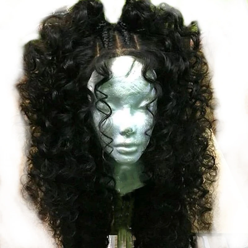 Natural Color 250% Density Curly Human Hair Wig 13x6 Deep Part Lace