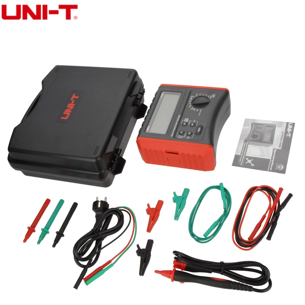 Impedância da Linha de Resistência de Isolamento do Medidor Original Uni-t Multifuncional Segurança Elétrica Tester Rcd – Loop 0.051000mohm Ut595