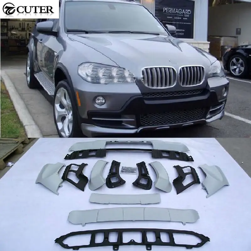 X5 E70 PP Auto Car Body Kits front lip rear diffuser For