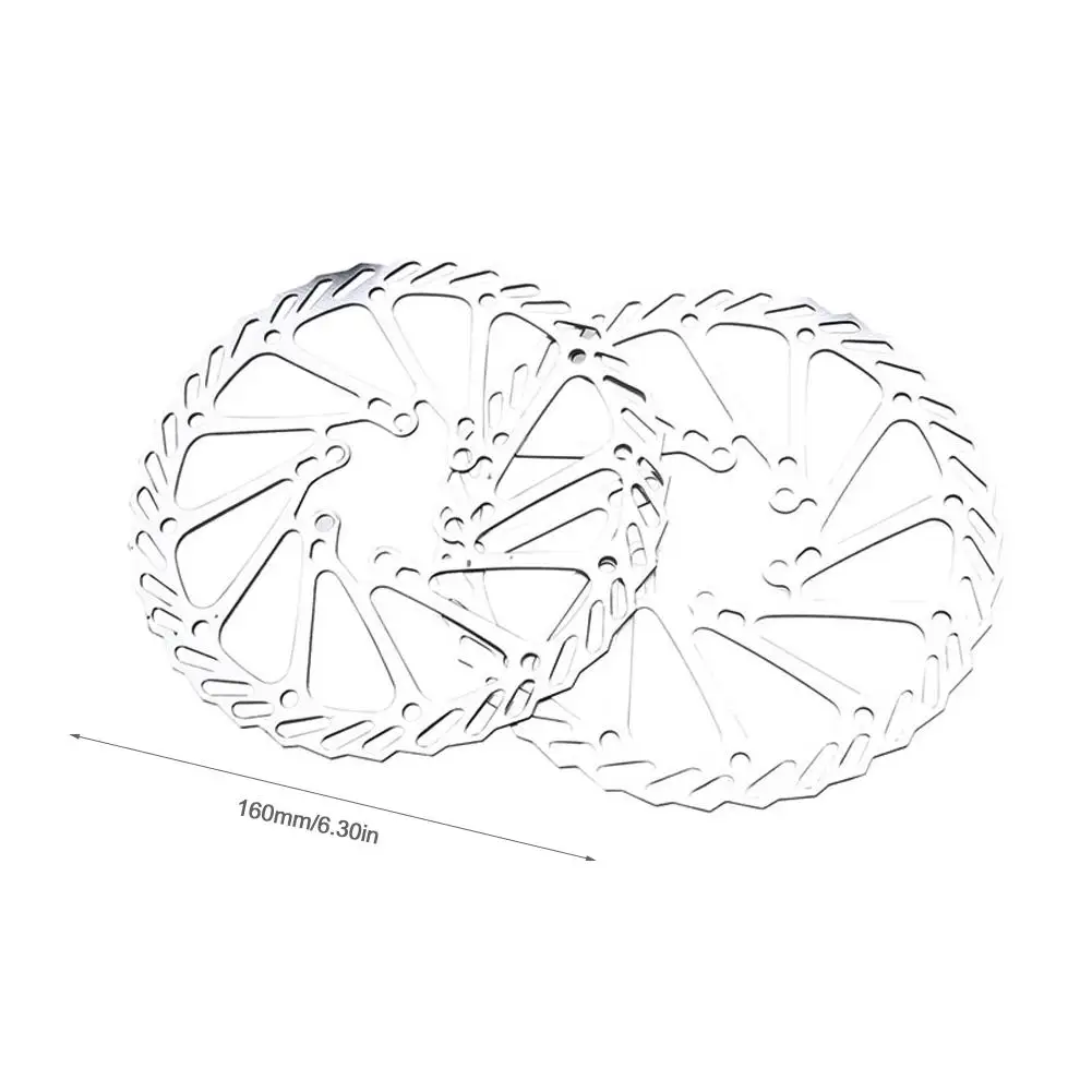 Universal Bike Mechanical Disc Brake Set Including Front and Rear Brake+ 2pcs 160mm Disc Rotors+ 2pcs Clamps+ Install Screws