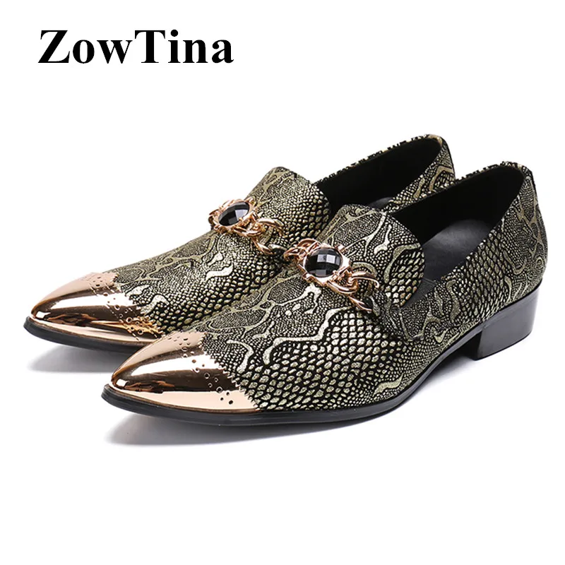 Chaussure Business Sexy Männer Homme Metallketten Spitz Kristall Mit Wohnungen Leder Hochzeit Formelle Creepers Schuhe Aus Echtem Kleidung 8B68r4nq