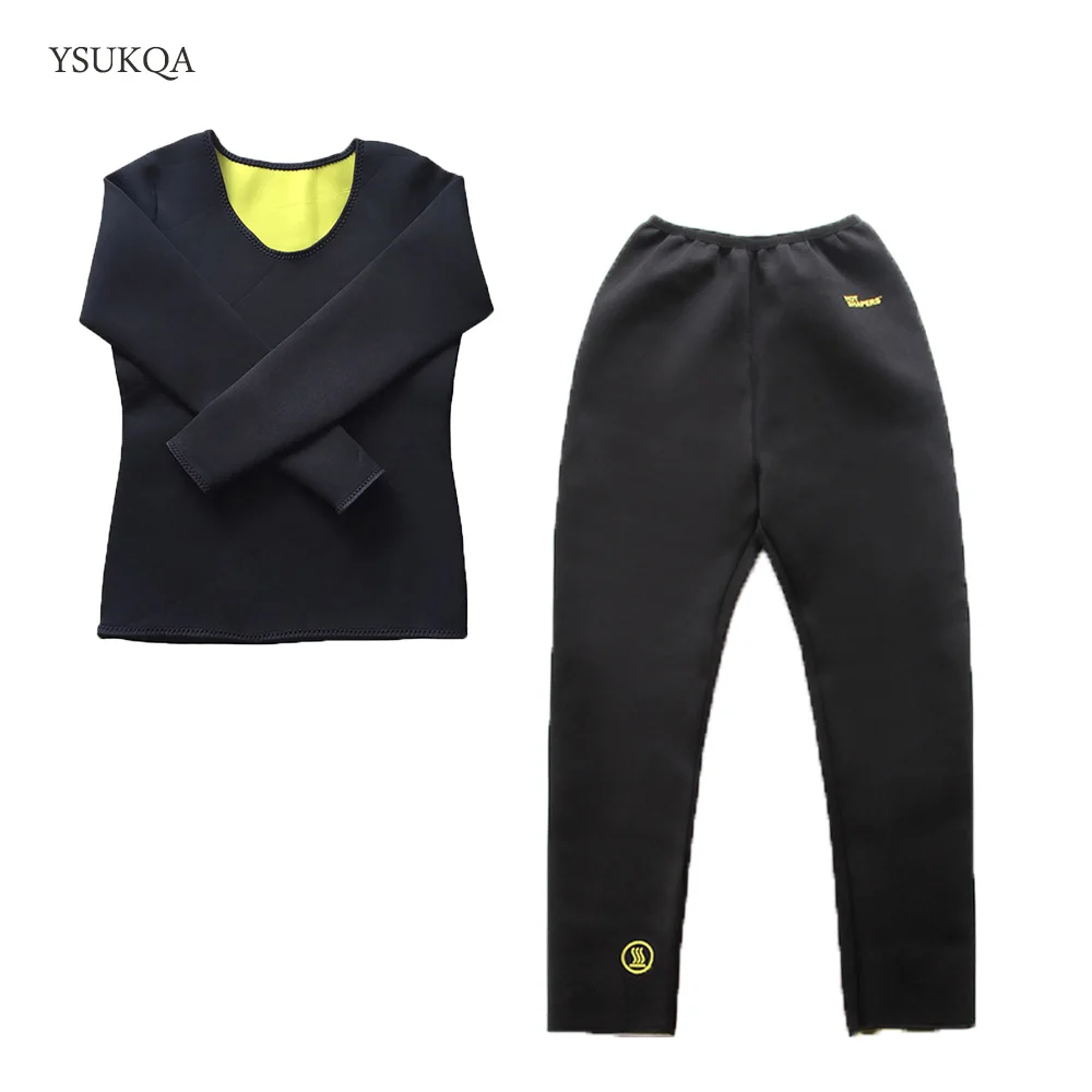 YSUKQA один комплект для женщин похудения горячие брюки рубашка неопрена талии редуктор похудения