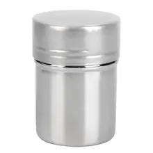 Нержавеющая сталь сетка банка для приправ специй шоколад какао муки шейкер с крышкой