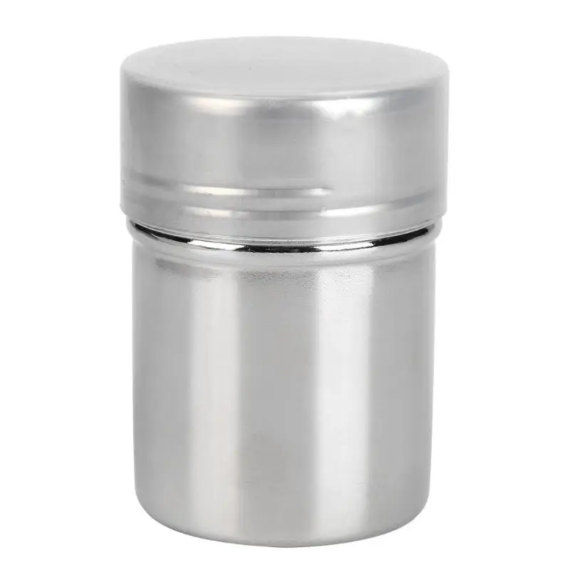 

Stainless Steel Mesh Seasoning Jar Spice Chocolate Cocoa Flour Shaker w/Lid