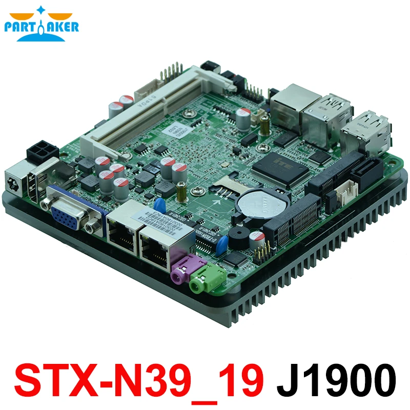 Fanless 2 Ports Motherboard J1900 Mini Pc Mainboard With Dual