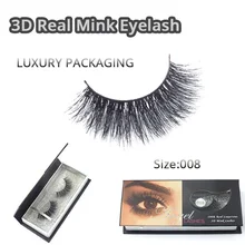 Натуральный 3D настоящие норковые накладные ресницы/постоянного накладные ресницы из норки расширения для макияж M008