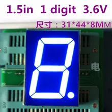 DIP цифровая трубка 1,5 дюймов синий 7 сегмент 1," 1.5in светодиодный дисплей Nixie трубка 1 бит пластиковый металлический общий катод, анод