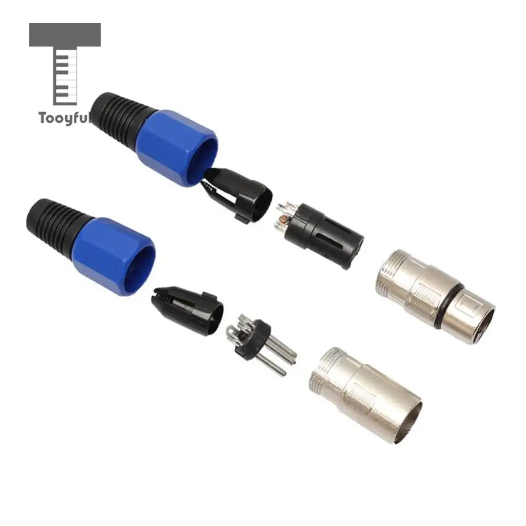 10 Pairs XLR Male & Female Microphone Plug Audio Cable Adapter Connector for Guitar Mixer