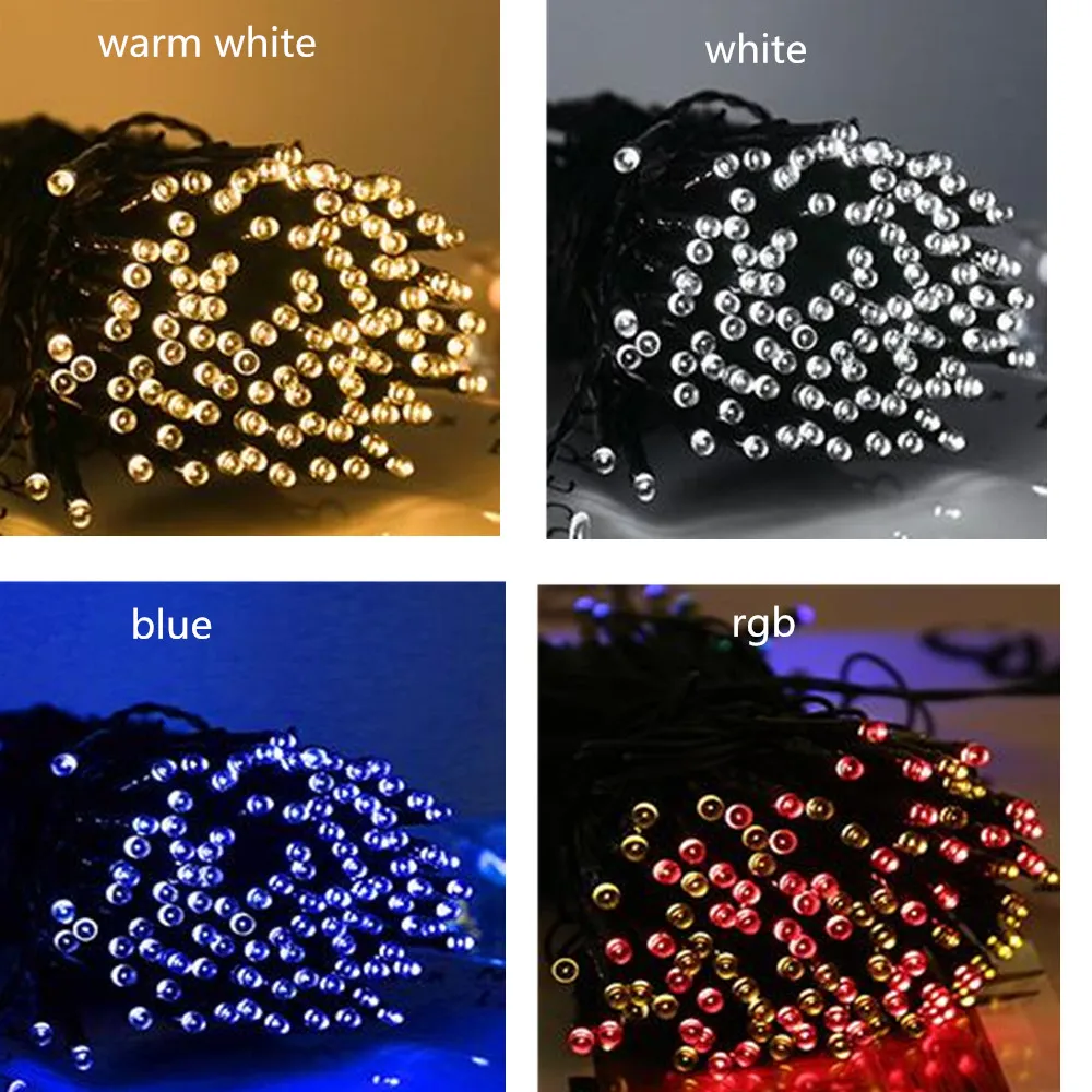 Solar String Lamps For Garden Waterproof Outdoor Lighting 5M 7M 12M 22M 6V Christmas Xmas Holiday Decoration Fairy Solar Battery