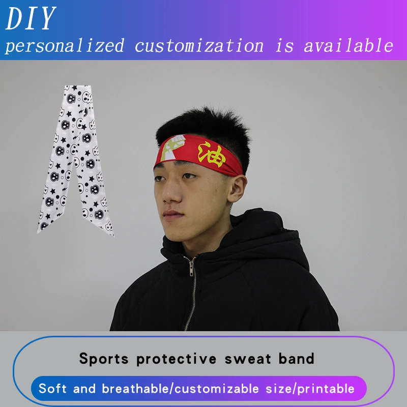 

Customized headscarf sport protector Sweatband sublimation print pattern name logo