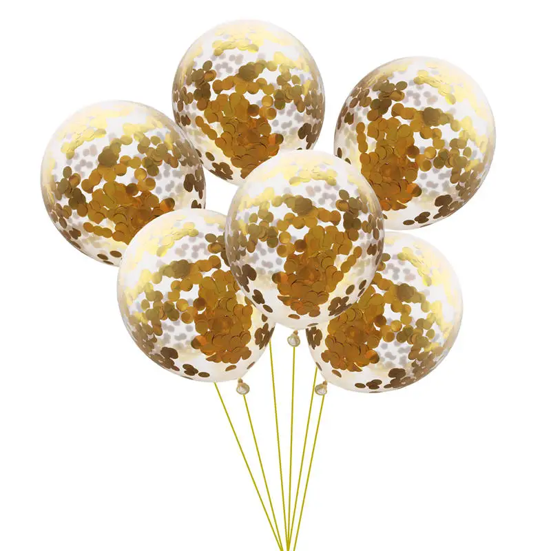 

12 Inch Latex Balloon Gold Glitter Confetti Ballon 30/40/50/60/70/80th Birthday Anniversary Retirement Party Supply 10 PCs