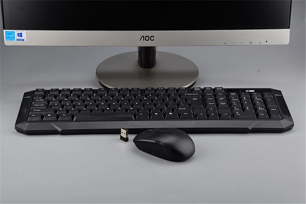 Kemile 2,4G Беспроводная клавиатура оптическая мышь комбо, для компьютера приставка для телевизора для MAC клавиатура мышь игра офис Русская клавиатура