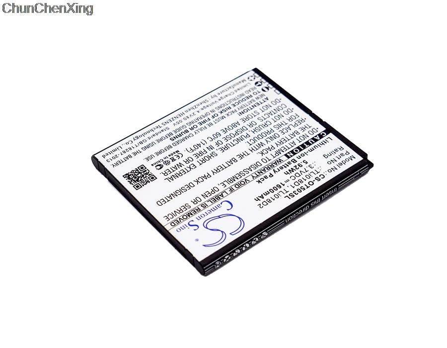 Аккумулятор Cameron Sino 1600 мАч TLi018D1 TLi018D2 для Alcatel One Touch Link Y858 Y858V|Цифровые аккумуляторы|