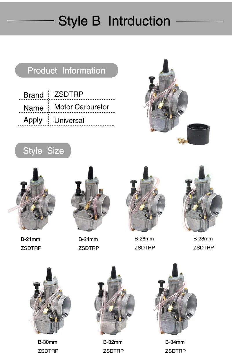 Sclmotos-21 24 26 28 30 32 34 мм Мотоцикл Мотокросс скутера карбюратор PWK Carb с силовой струей Fit 2 T/4 T двигатель мощность гонки