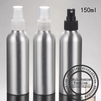 

20pcs/lot 150ml Empty Aluminum Lotion Emulsion Spray Refillable Bottles with PP Nozzles for Cosmetic Packaging